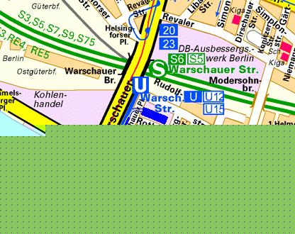 Lageplan Betriebswerkstatt Warschauer Brücke