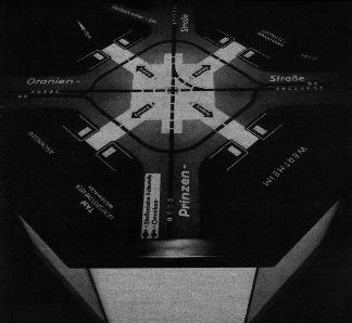 Detailansicht des farbigen Wegweiser-Plans