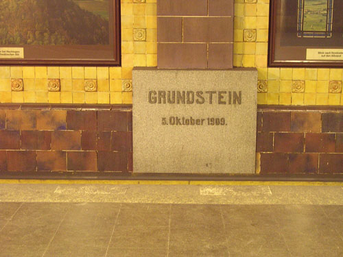 Grundstein Wilmersdorfer Untergrundbahn