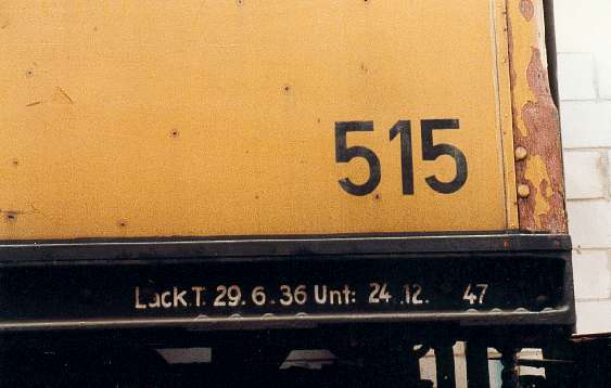 Wagen 515 in der BW Grunewald angekommen